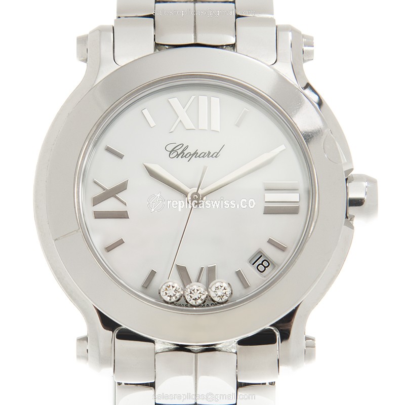 Chopard Happy Sport Quartz - White Dial - Steel Case & Band